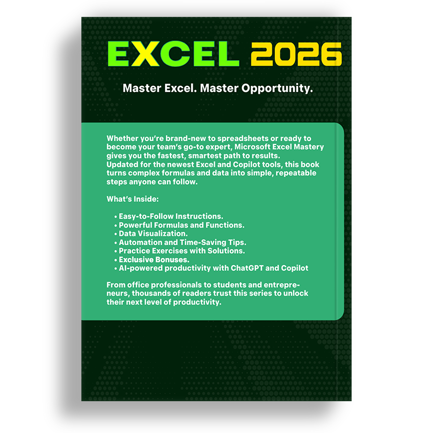 Excel - Paperback - Back cover