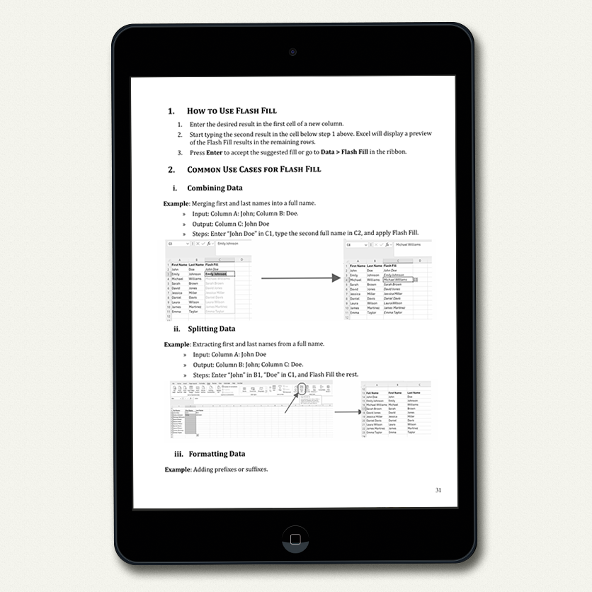 Excel - eBook - content 2
