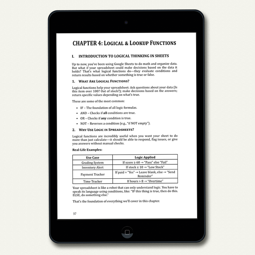 Google Sheets Mastery (EBOOK)