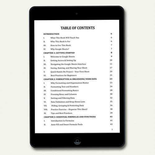 Google Sheets Mastery (EBOOK)