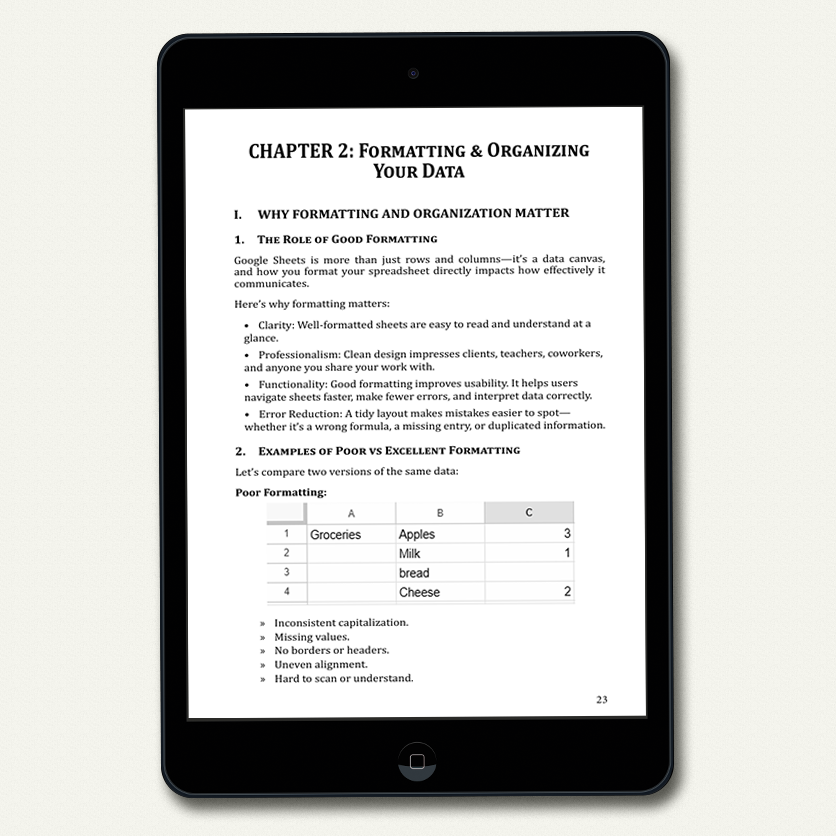 Google Sheets Mastery (EBOOK)